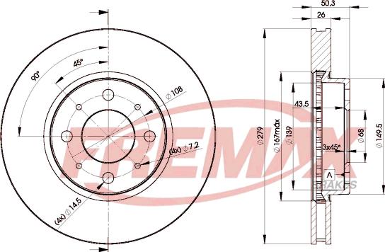 FREMAX BD-5902 - Тормозной диск avtokuzovplus.com.ua