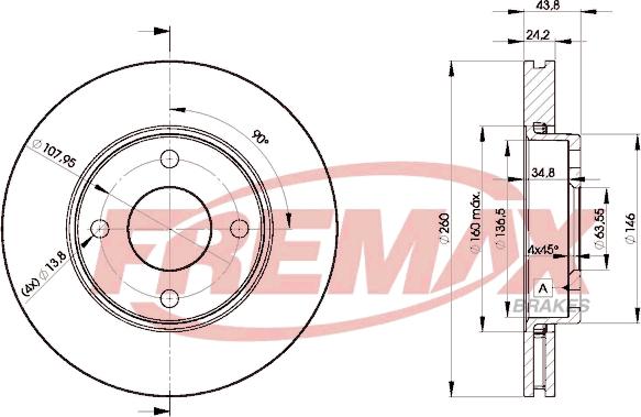 FREMAX BD-5950 - Тормозной диск avtokuzovplus.com.ua