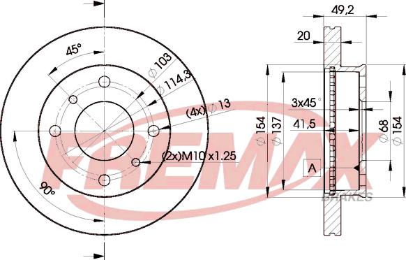 FREMAX BD-6001 - Тормозной диск autodnr.net