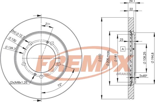 FREMAX BD-6010 - Тормозной диск avtokuzovplus.com.ua