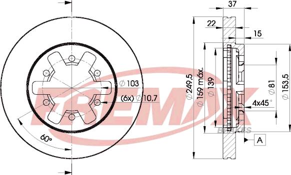 FREMAX BD-6013 - Тормозной диск avtokuzovplus.com.ua