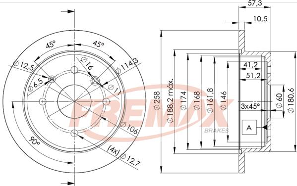 FREMAX BD-6028 - Гальмівний диск autocars.com.ua