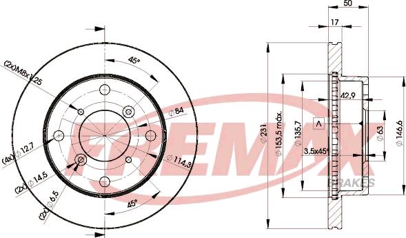 FREMAX BD-6030 - Тормозной диск avtokuzovplus.com.ua