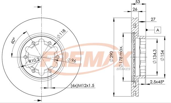 FREMAX BD-6031 - Гальмівний диск autocars.com.ua