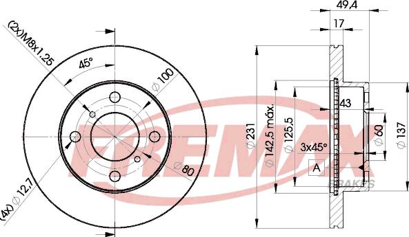 FREMAX BD-6044 - Гальмівний диск autocars.com.ua