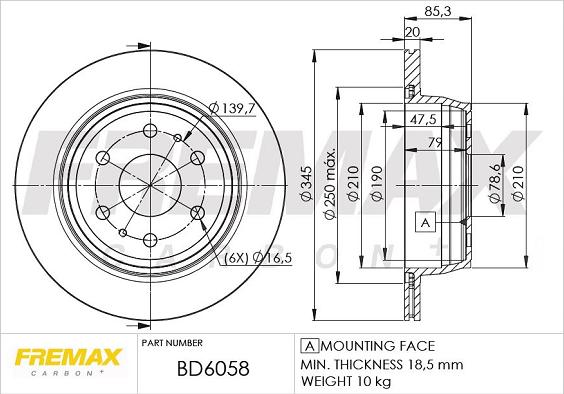 FREMAX BD-6058 - Гальмівний диск autocars.com.ua