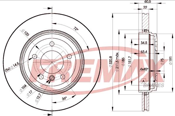 FREMAX BD-6073 - Тормозной диск avtokuzovplus.com.ua