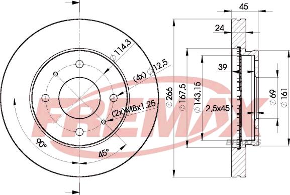 FREMAX BD-6080 - Гальмівний диск autocars.com.ua