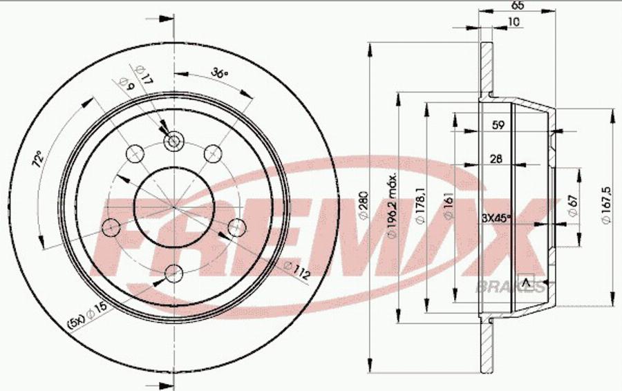 FREMAX BD-6381e - Тормозной диск avtokuzovplus.com.ua