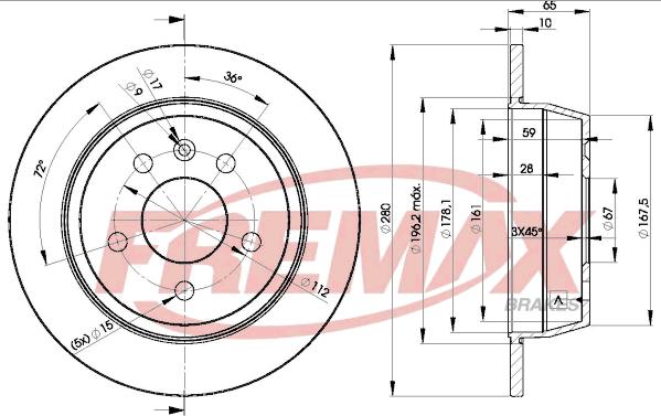 FREMAX BD-6381 - Гальмівний диск autocars.com.ua