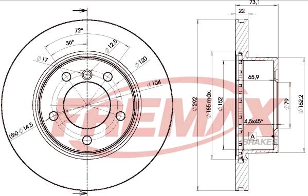 FREMAX BD-6464 - Тормозной диск avtokuzovplus.com.ua