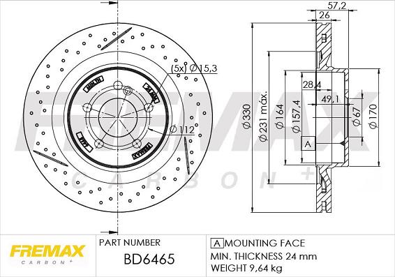 FREMAX BD-6465 - Гальмівний диск autocars.com.ua