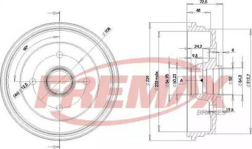 FREMAX BD-6627 - Тормозной барабан avtokuzovplus.com.ua