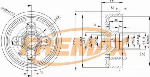 FREMAX BD-6628 - Тормозной барабан avtokuzovplus.com.ua