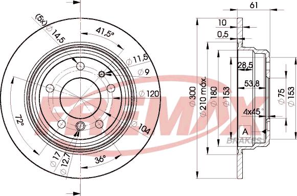 FREMAX BD-6668 - Гальмівний диск autocars.com.ua