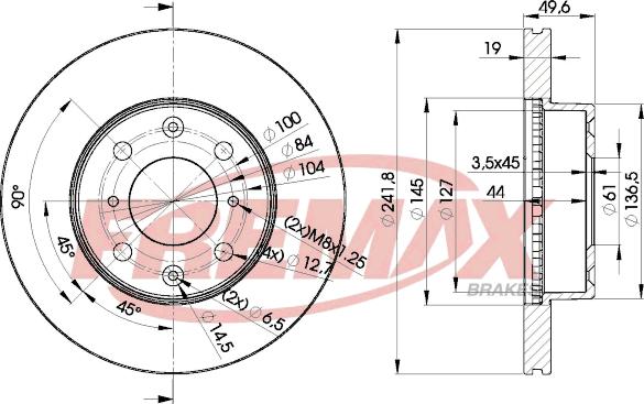 FREMAX BD-6670 - Тормозной диск avtokuzovplus.com.ua