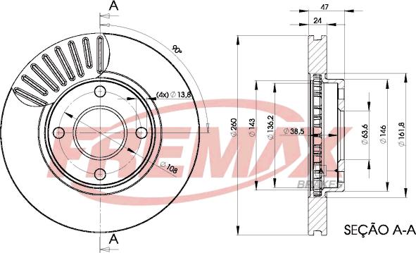 FREMAX BD-6784 - Тормозной диск avtokuzovplus.com.ua