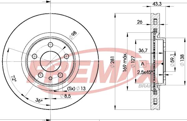 FREMAX BD-6811 - Гальмівний диск autocars.com.ua