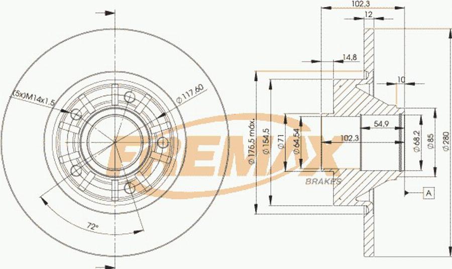 FREMAX BD-6846e - Тормозной диск avtokuzovplus.com.ua