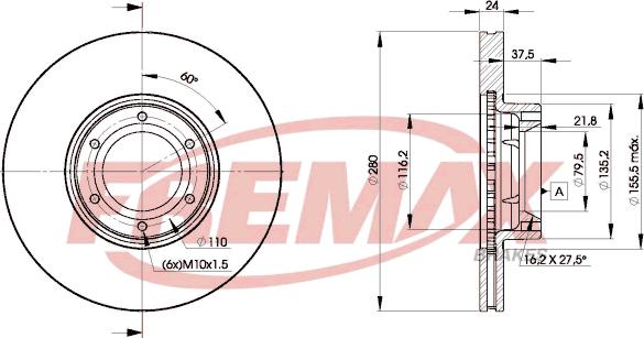 FREMAX BD-6847 - Тормозной диск avtokuzovplus.com.ua