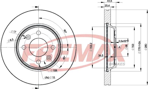 FREMAX BD-6962 - Тормозной диск avtokuzovplus.com.ua