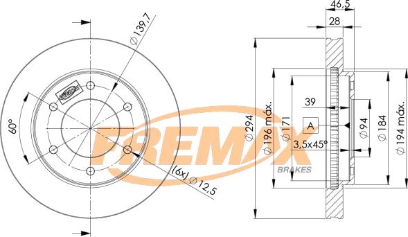 FREMAX BD-7019 - Тормозной диск avtokuzovplus.com.ua