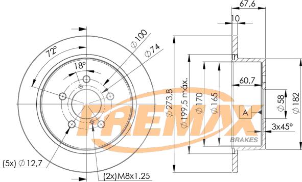 FREMAX BD-7033 - Тормозной диск autodnr.net