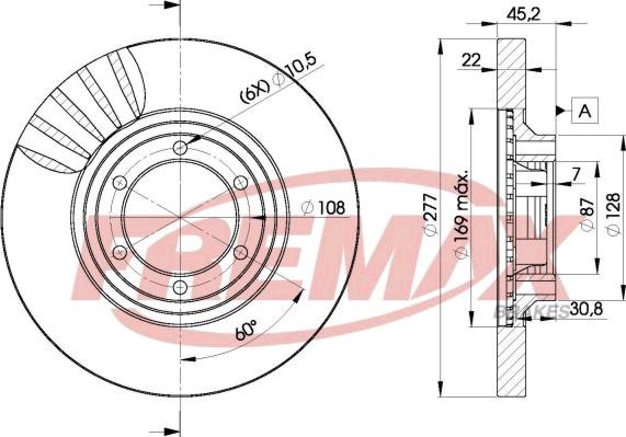 FREMAX BD-7038 - Тормозной диск avtokuzovplus.com.ua