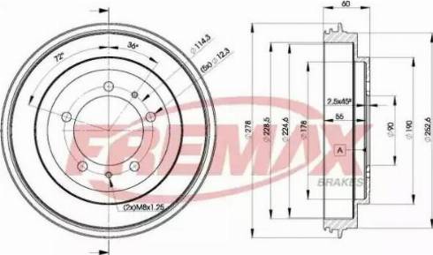 FREMAX BD-7040 - Гальмівний барабан autocars.com.ua