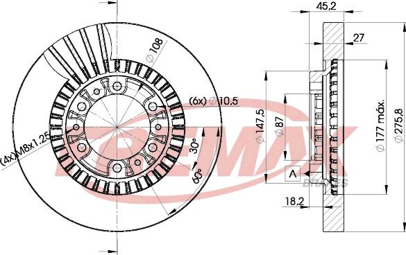 FREMAX BD-7041 - Тормозной диск avtokuzovplus.com.ua