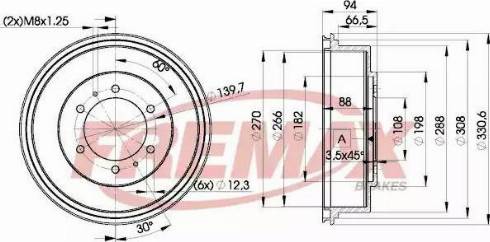 FREMAX BD-7044 - Гальмівний барабан autocars.com.ua