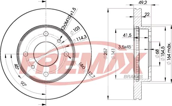 FREMAX BD-7101 - Гальмівний диск autocars.com.ua