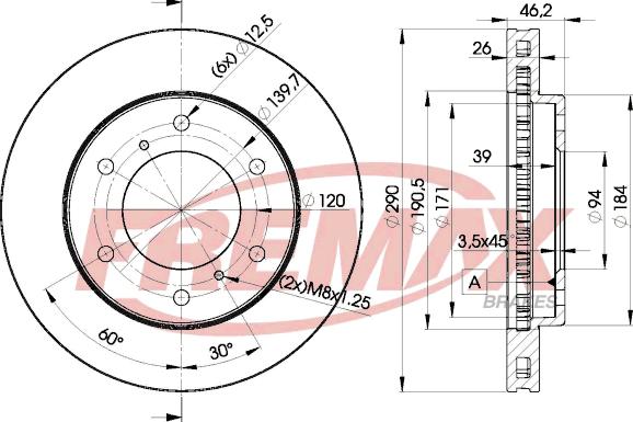 FREMAX BD-7116 - Гальмівний диск autocars.com.ua