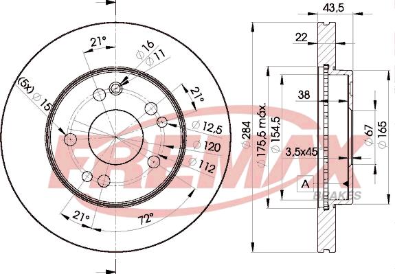 FREMAX BD-7200 - Тормозной диск avtokuzovplus.com.ua