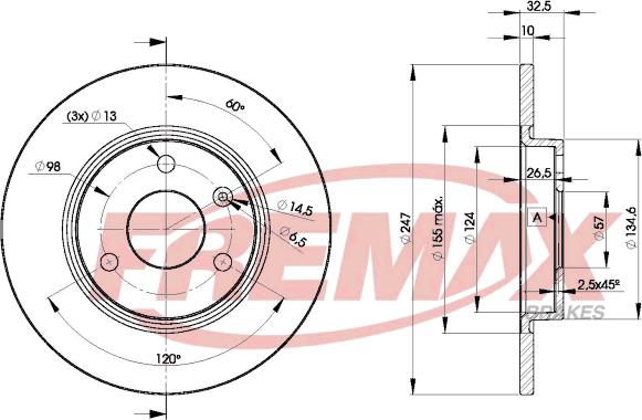 FREMAX BD-7276 - Гальмівний диск autocars.com.ua