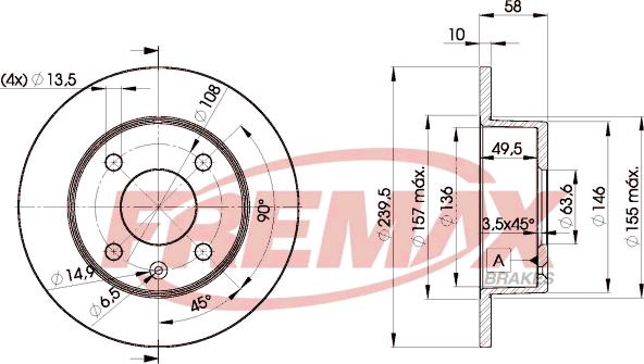 FREMAX BD-7291 - Тормозной диск avtokuzovplus.com.ua