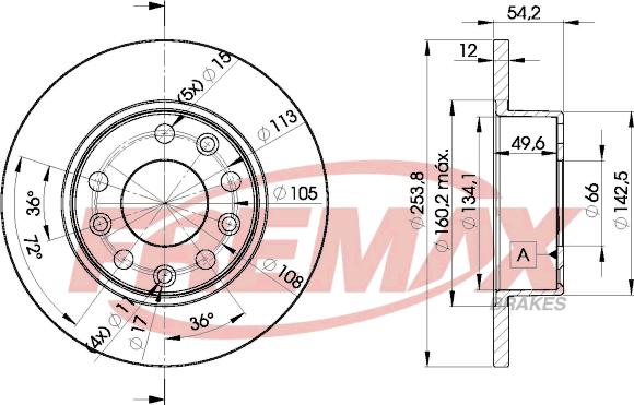 FREMAX BD-7307 - Тормозной диск avtokuzovplus.com.ua