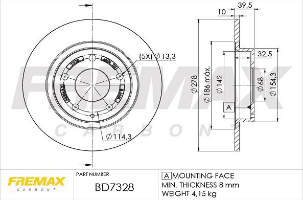 FREMAX BD-7328 - Тормозной диск avtokuzovplus.com.ua