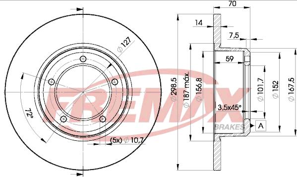 FREMAX BD-7329 - Тормозной диск avtokuzovplus.com.ua