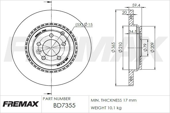 FREMAX BD-7355 - Тормозной диск autodnr.net