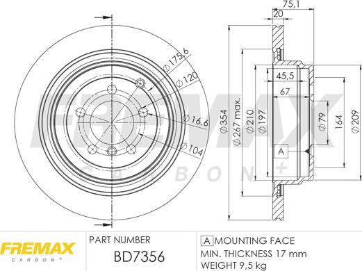 FREMAX BD-7356 - Гальмівний диск autocars.com.ua