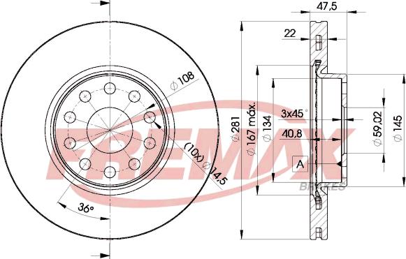 FREMAX BD-7489 - Гальмівний диск autocars.com.ua