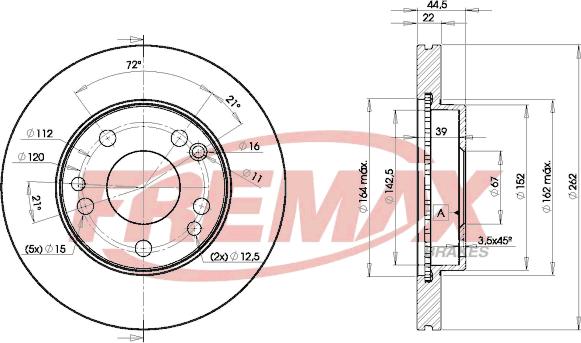 FREMAX BD-7560 - Тормозной диск avtokuzovplus.com.ua