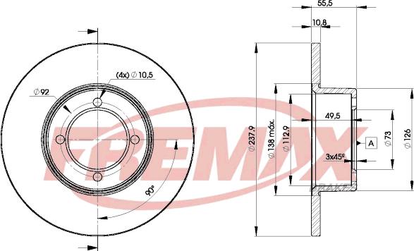 FREMAX BD-7739 - Тормозной диск avtokuzovplus.com.ua