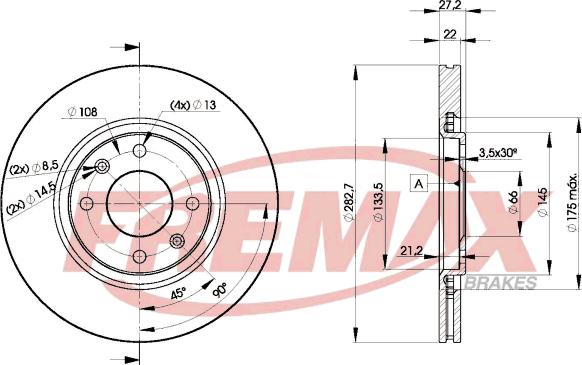 FREMAX BD-7810 - Гальмівний диск autocars.com.ua