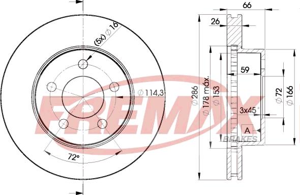 FREMAX BD-7925 - Тормозной диск avtokuzovplus.com.ua