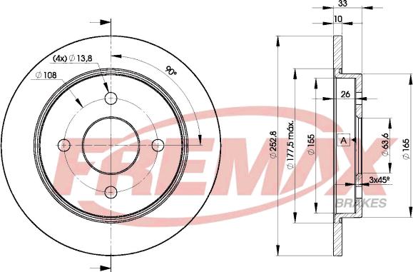 FREMAX BD-7969 - Тормозной диск avtokuzovplus.com.ua