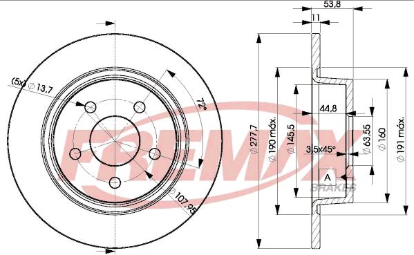 FREMAX BD-7989 - Тормозной диск avtokuzovplus.com.ua