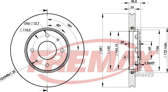 FREMAX BD-8027 - Тормозной диск avtokuzovplus.com.ua