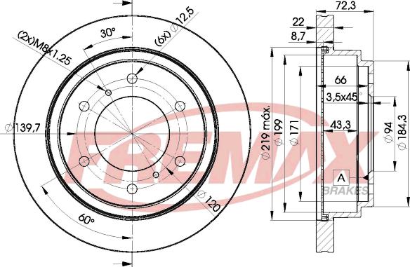 FREMAX BD-8067 - Гальмівний диск autocars.com.ua